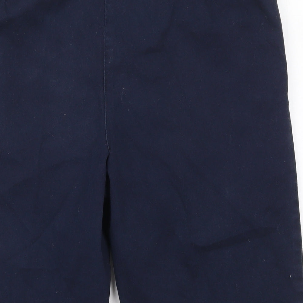 Isle Womens Blue  Cotton Bermuda Shorts Size 12 L9 in Regular Button