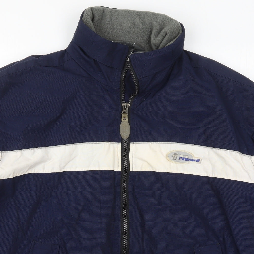 Minardi Mens Blue   Jacket Coat Size L  Zip