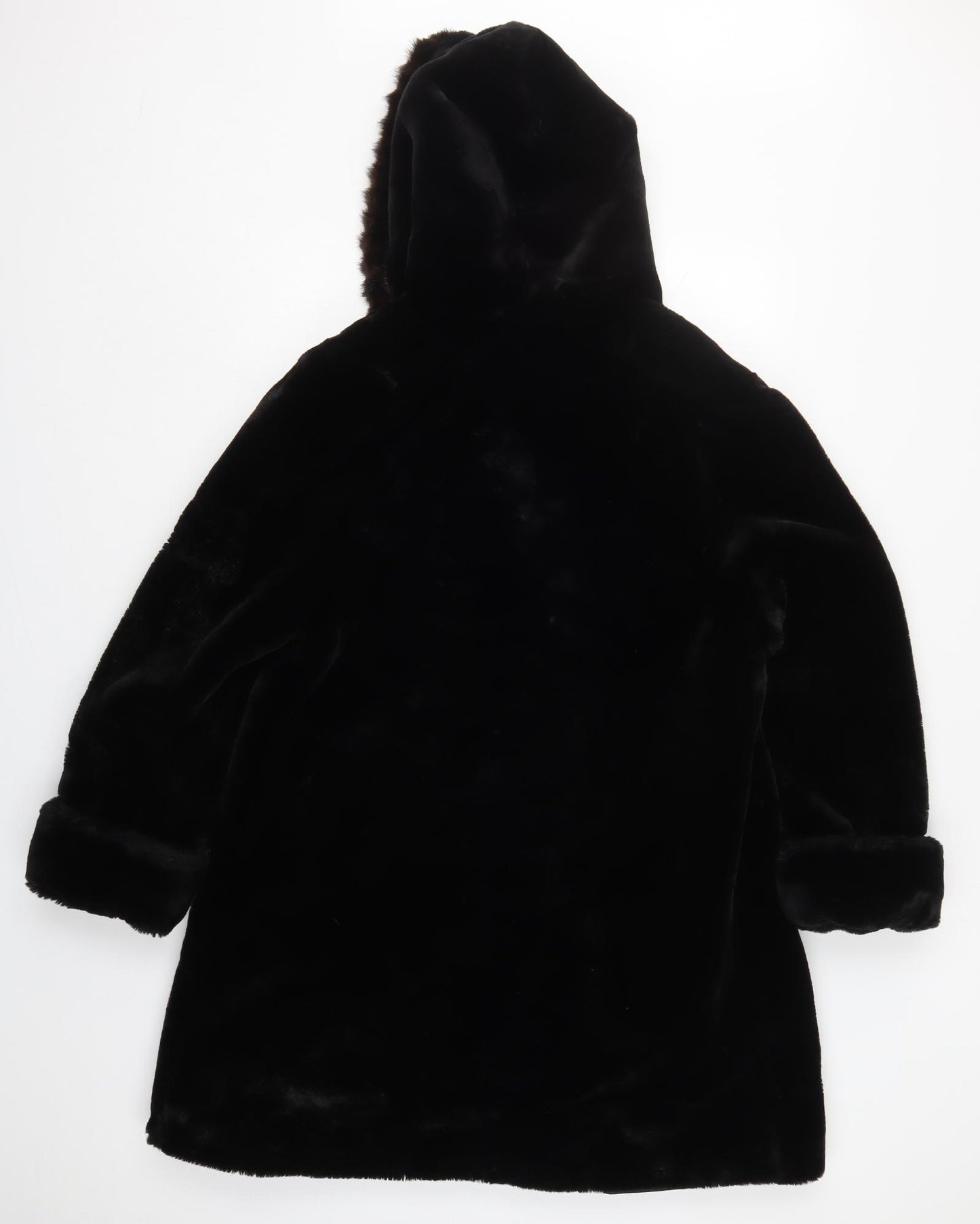 Gallery Womens Black   Overcoat Coat Size M  Hook & Eye