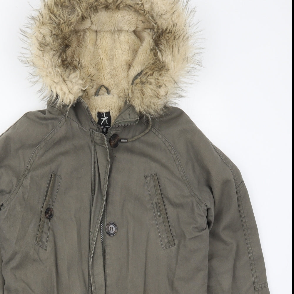 Atmosphere Womens Green   Parka Coat Size 12  Zip