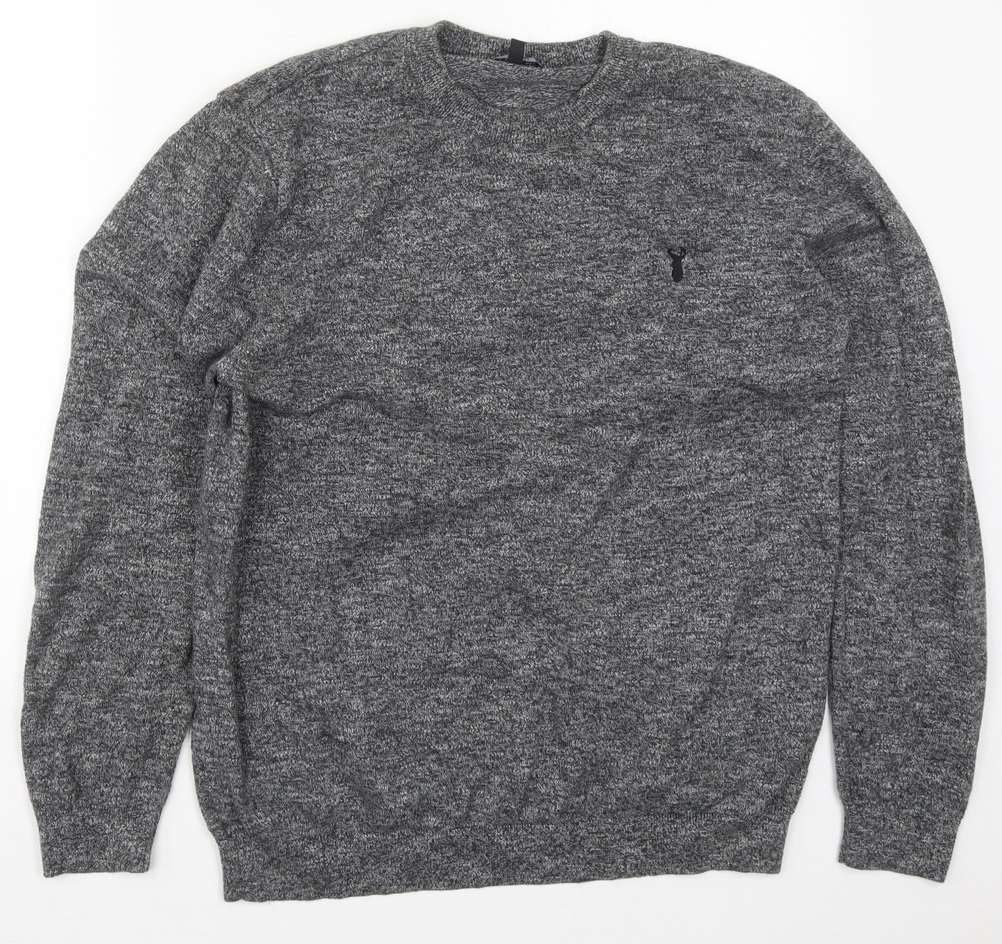 NEXT Mens Grey Crew Neck  Cotton Pullover Jumper Size L