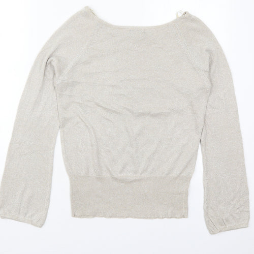 Florence + Fred Womens Beige Boat Neck  Viscose Pullover Jumper Size 14