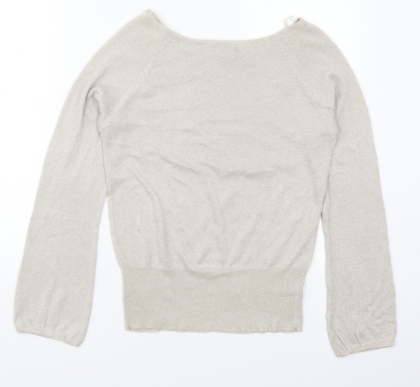 Florence + Fred Womens Beige Boat Neck  Viscose Pullover Jumper Size 14