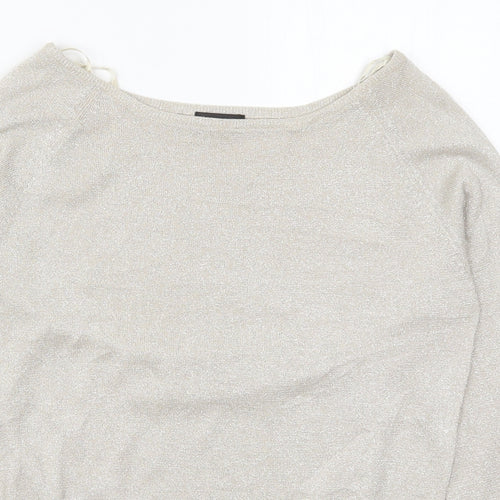 Florence + Fred Womens Beige Boat Neck  Viscose Pullover Jumper Size 14