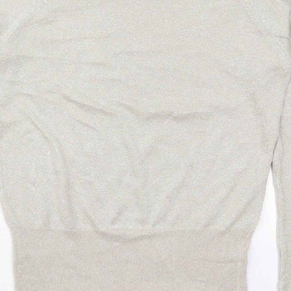 Florence + Fred Womens Beige Boat Neck  Viscose Pullover Jumper Size 14