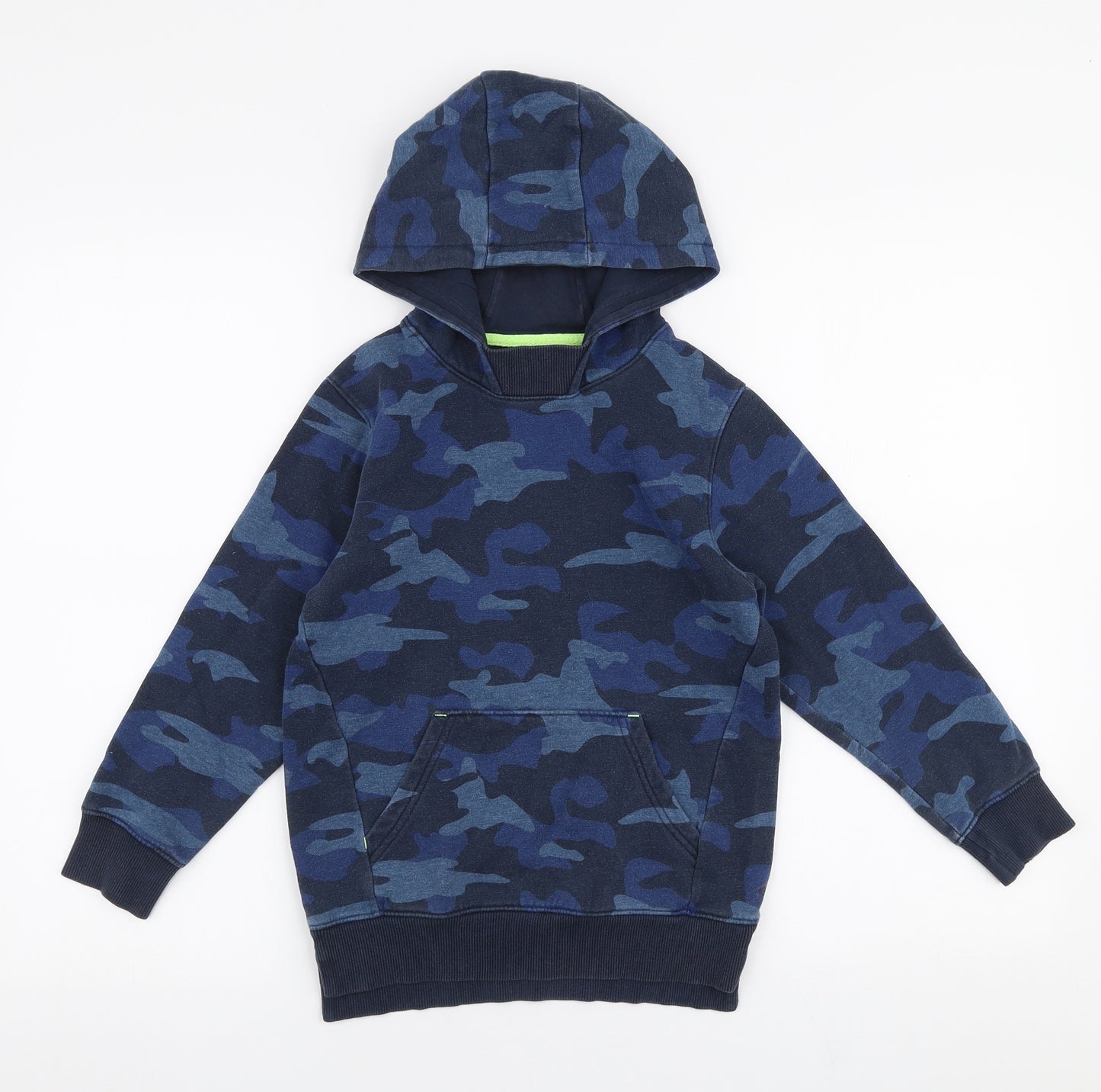 Matalan Boys Black Camouflage Cotton Pullover Hoodie Size 8 Years  Pullover