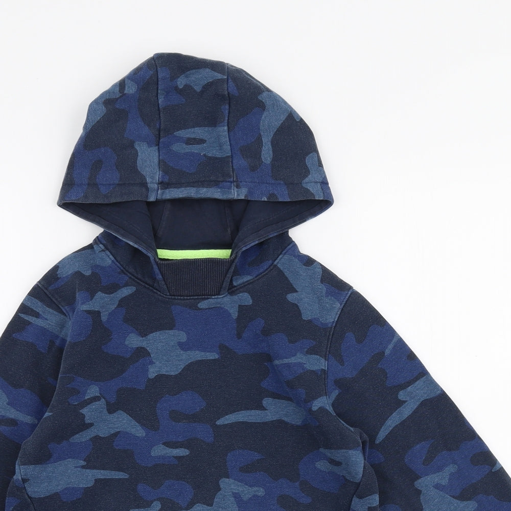 Matalan Boys Black Camouflage Cotton Pullover Hoodie Size 8 Years  Pullover