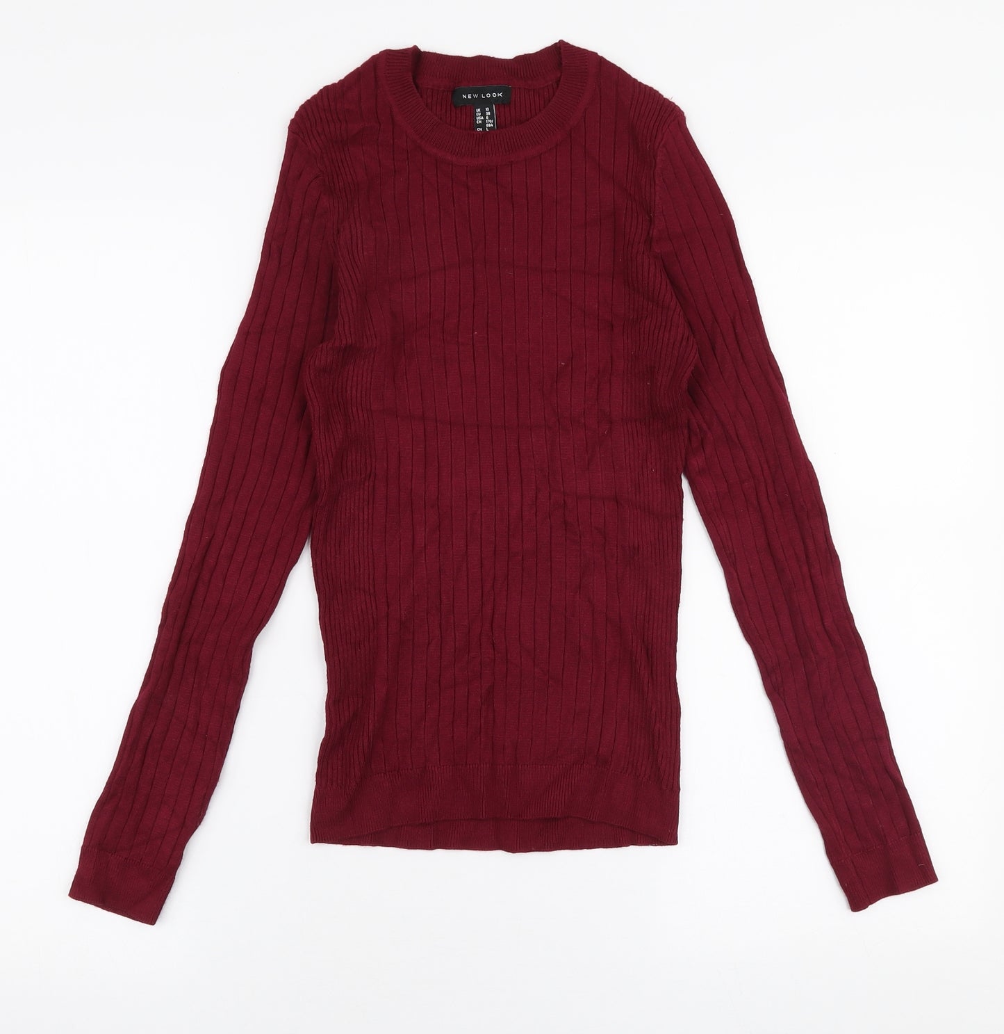New Look Womens Red High Neck  Viscose Pullover Jumper Size 10
