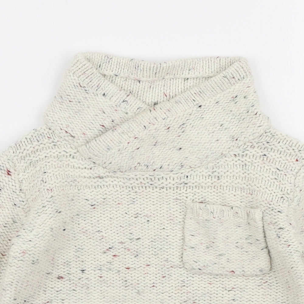 Nutmeg Boys Ivory  Acrylic Pullover Jumper Size 18-24 Months  Pullover