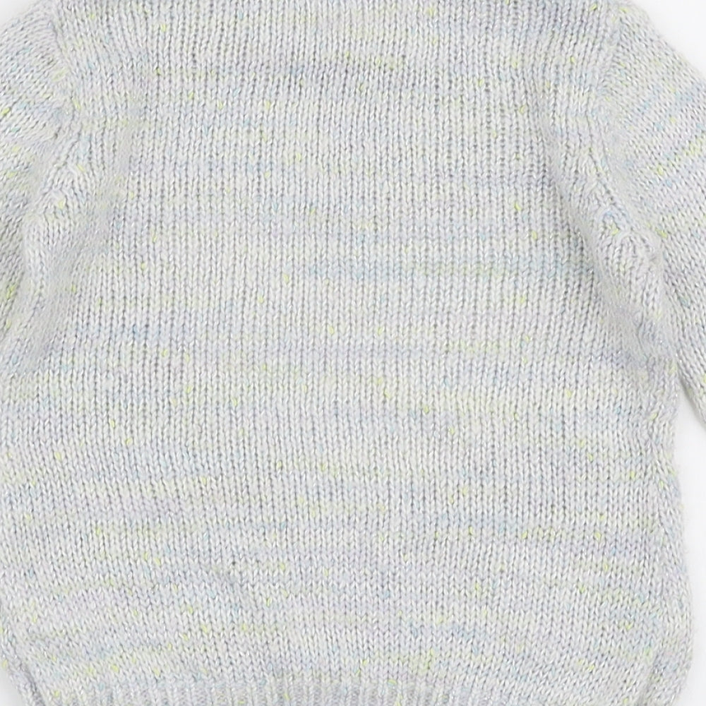 Miss Evie Girls Multicoloured Round Neck  Acrylic Pullover Jumper Size 6-7 Years  Pullover - Heart