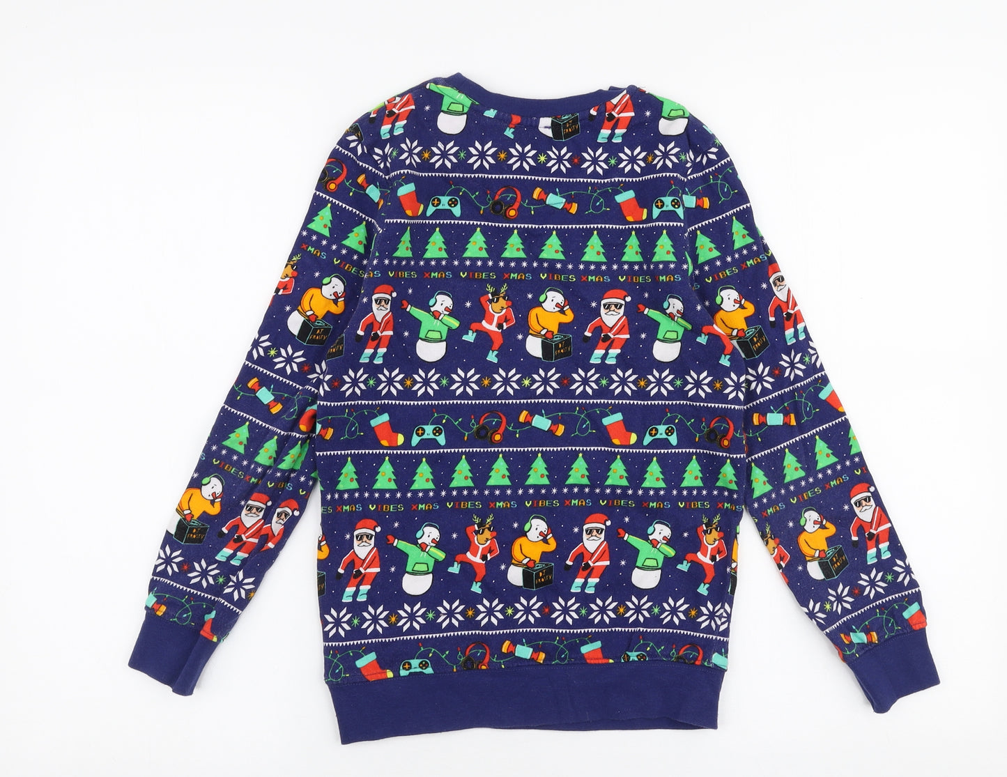George Boys Multicoloured Round Neck  Cotton Pullover Jumper Size 8-9 Years  Pullover - Christmas