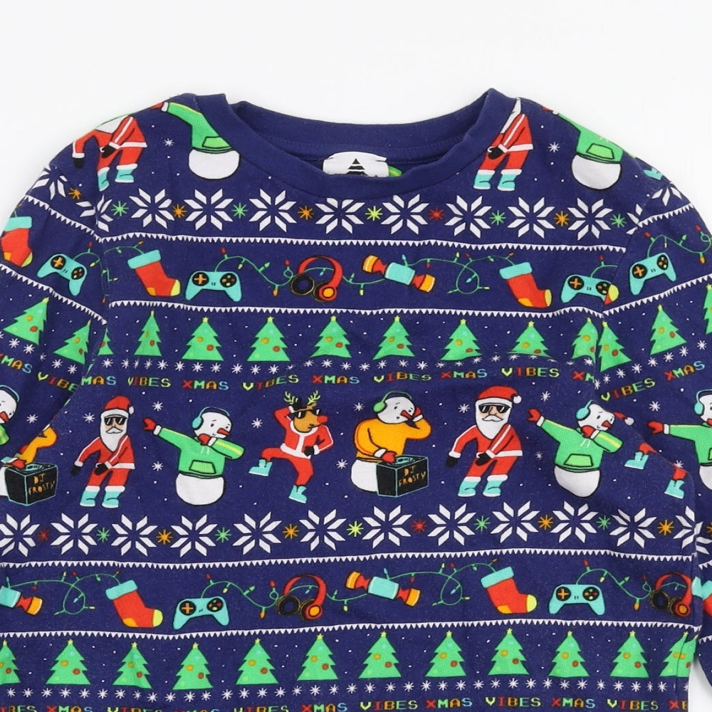 George Boys Multicoloured Round Neck  Cotton Pullover Jumper Size 8-9 Years  Pullover - Christmas