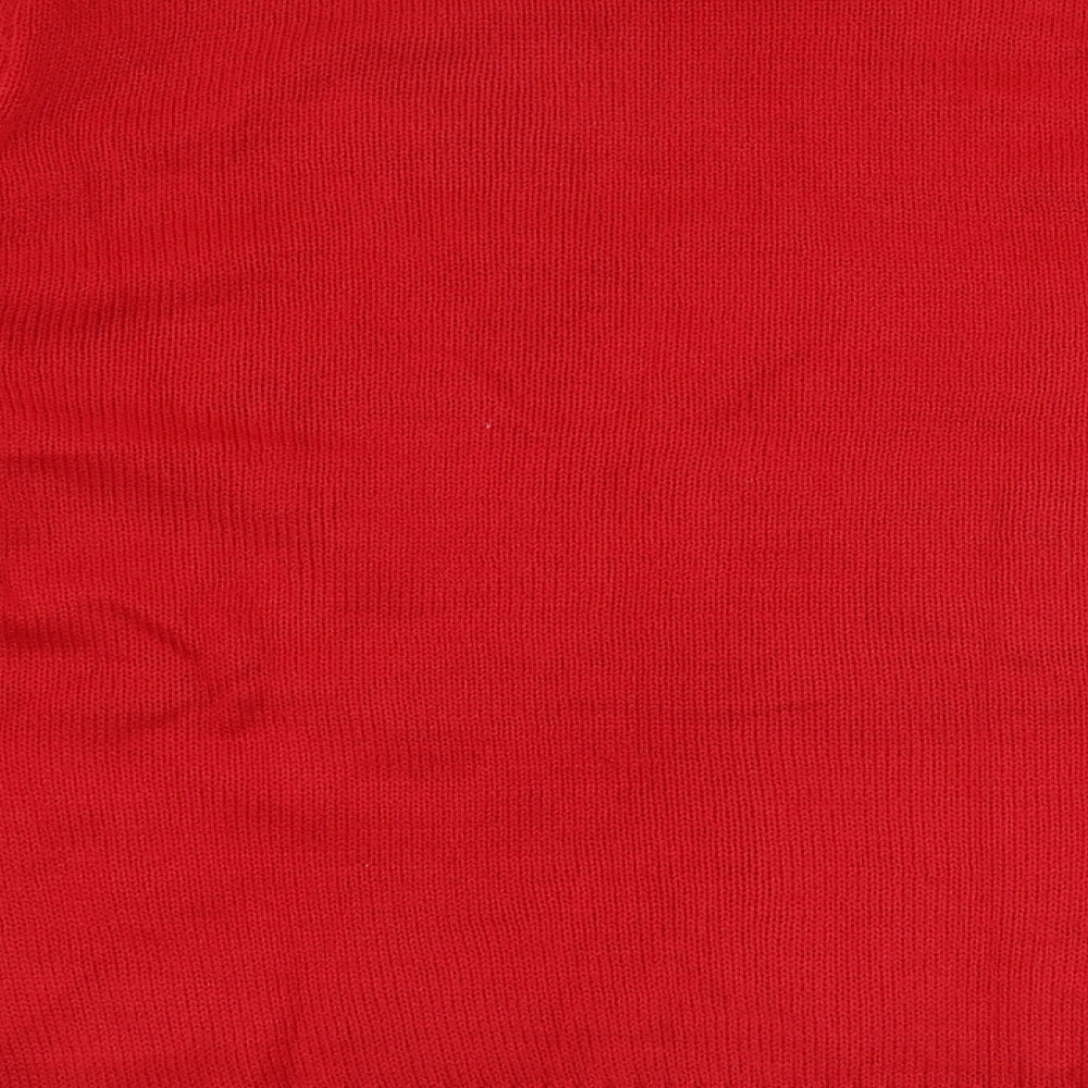 Peacocks Boys Red Round Neck  Acrylic Pullover Jumper Size 13-14 Years  Pullover - Christmas Reindeer