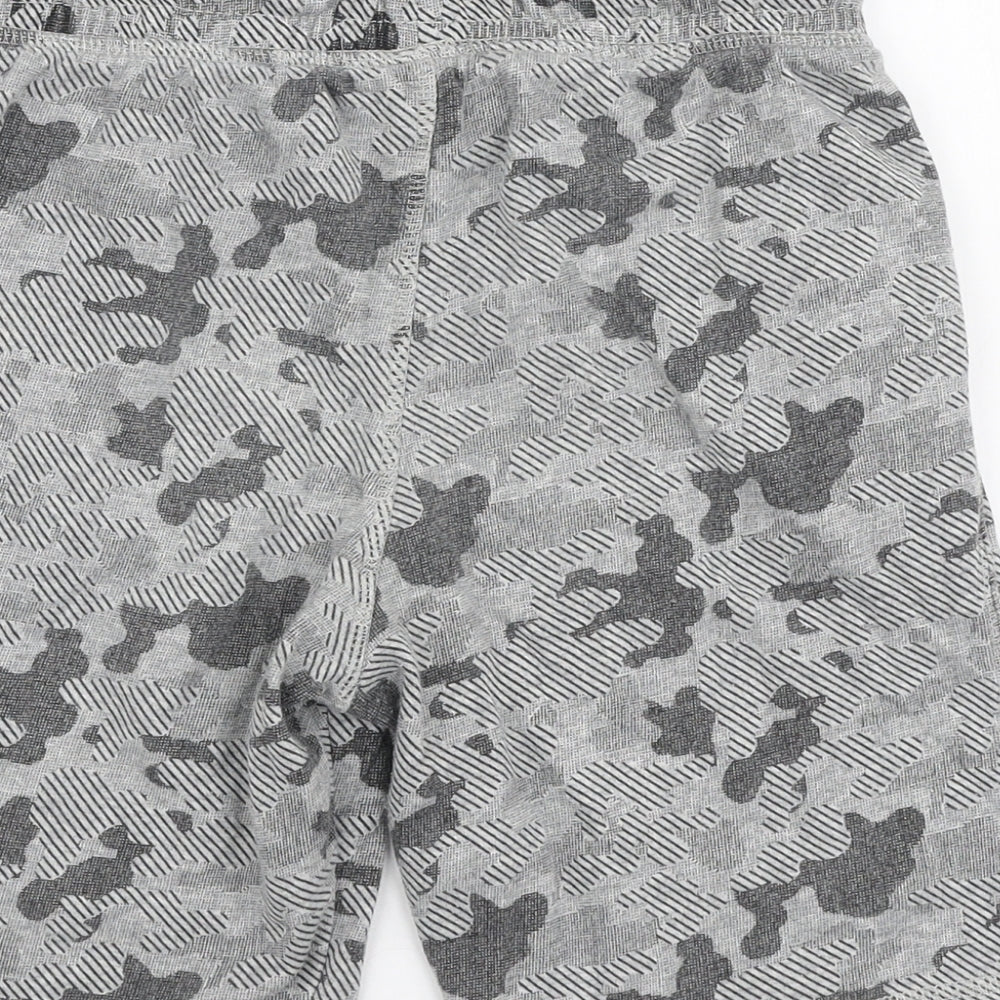 F&F Boys Grey Camouflage Cotton Sweat Shorts Size 9-10 Years  Regular Drawstring