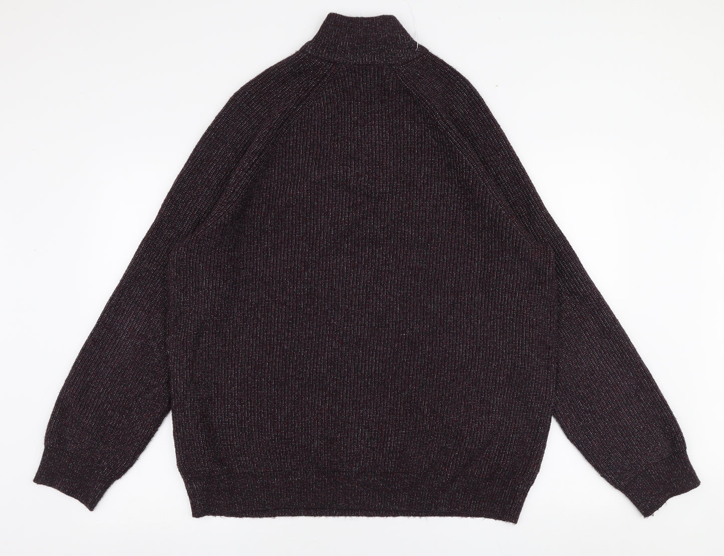 Marks and Spencer Mens Purple High Neck  Polyamide Pullover Jumper Size 2XL