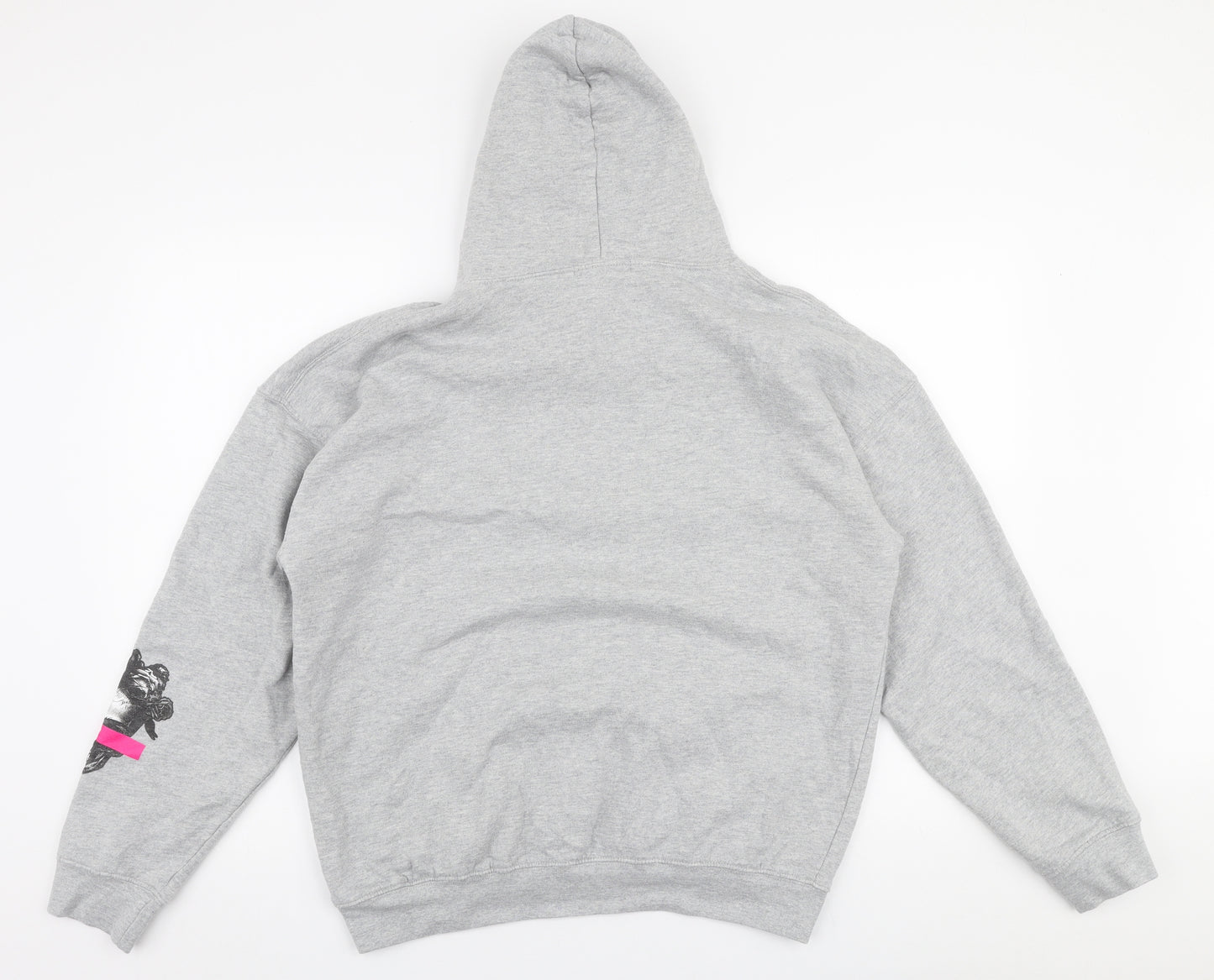 Cameo Rose Mens Grey  Cotton Pullover Hoodie Size S   - Skull