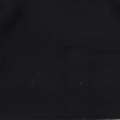 New Look Womens Black V-Neck  Acrylic Cardigan Jumper Size S   - Cropped