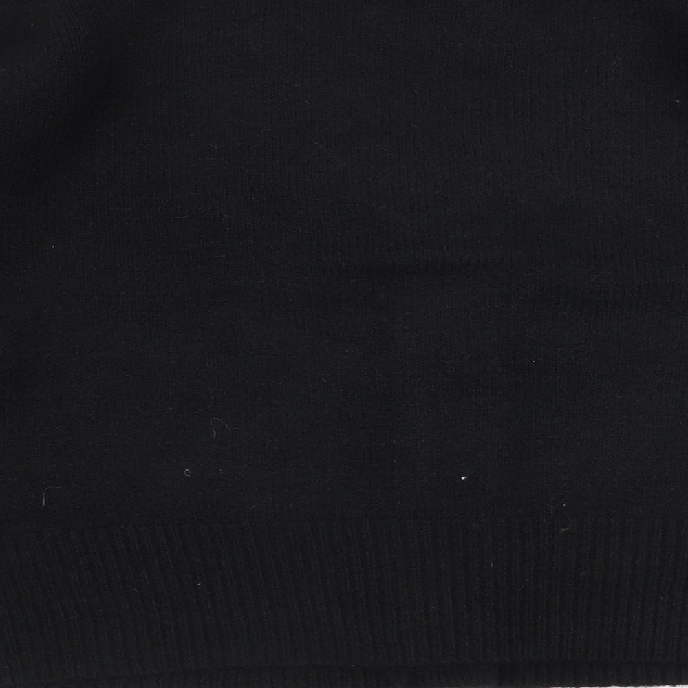 New Look Womens Black V-Neck  Acrylic Cardigan Jumper Size S   - Cropped