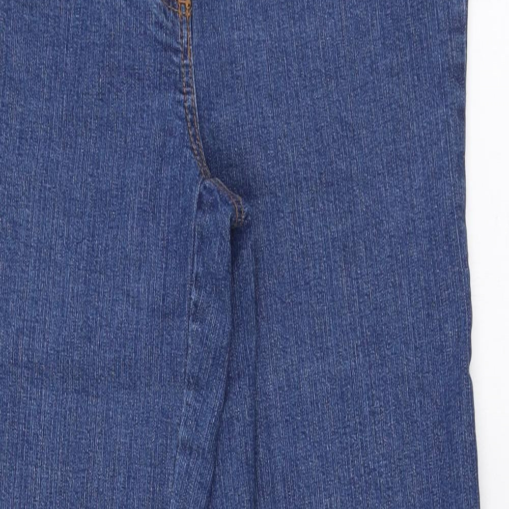 Collection Womens Blue  Cotton Straight Jeans Size 12 L30 in Regular Zip