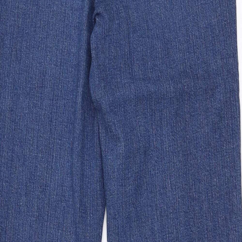 Collection Womens Blue  Cotton Straight Jeans Size 12 L30 in Regular Zip