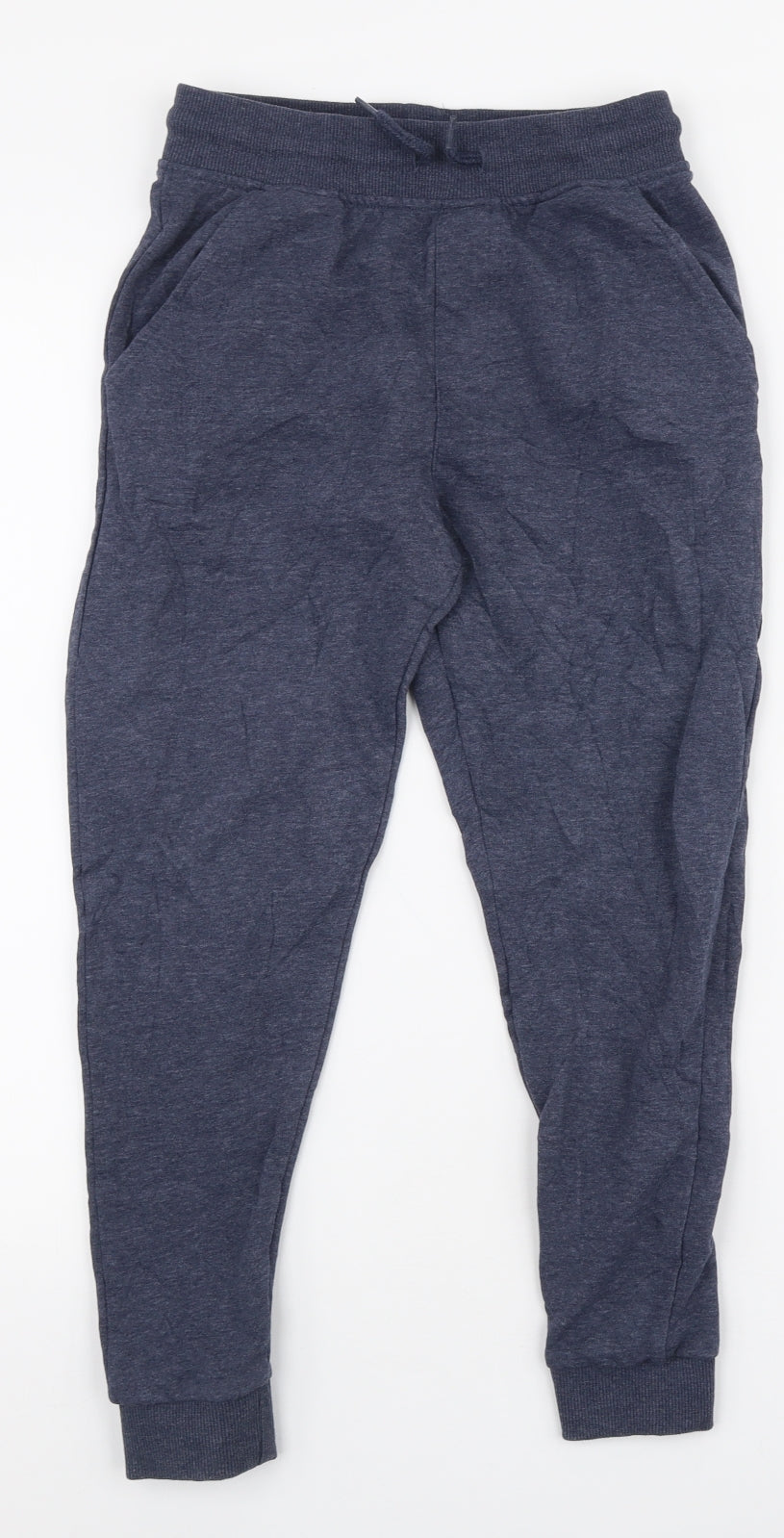 George Boys Blue  Cotton Jogger Trousers Size 9-10 Years  Slim Drawstring