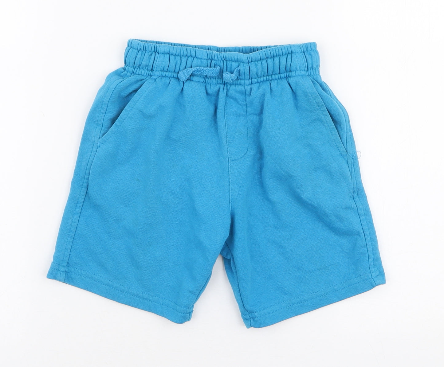 George Boys Blue  Cotton Sweat Shorts Size 5-6 Years  Regular Drawstring