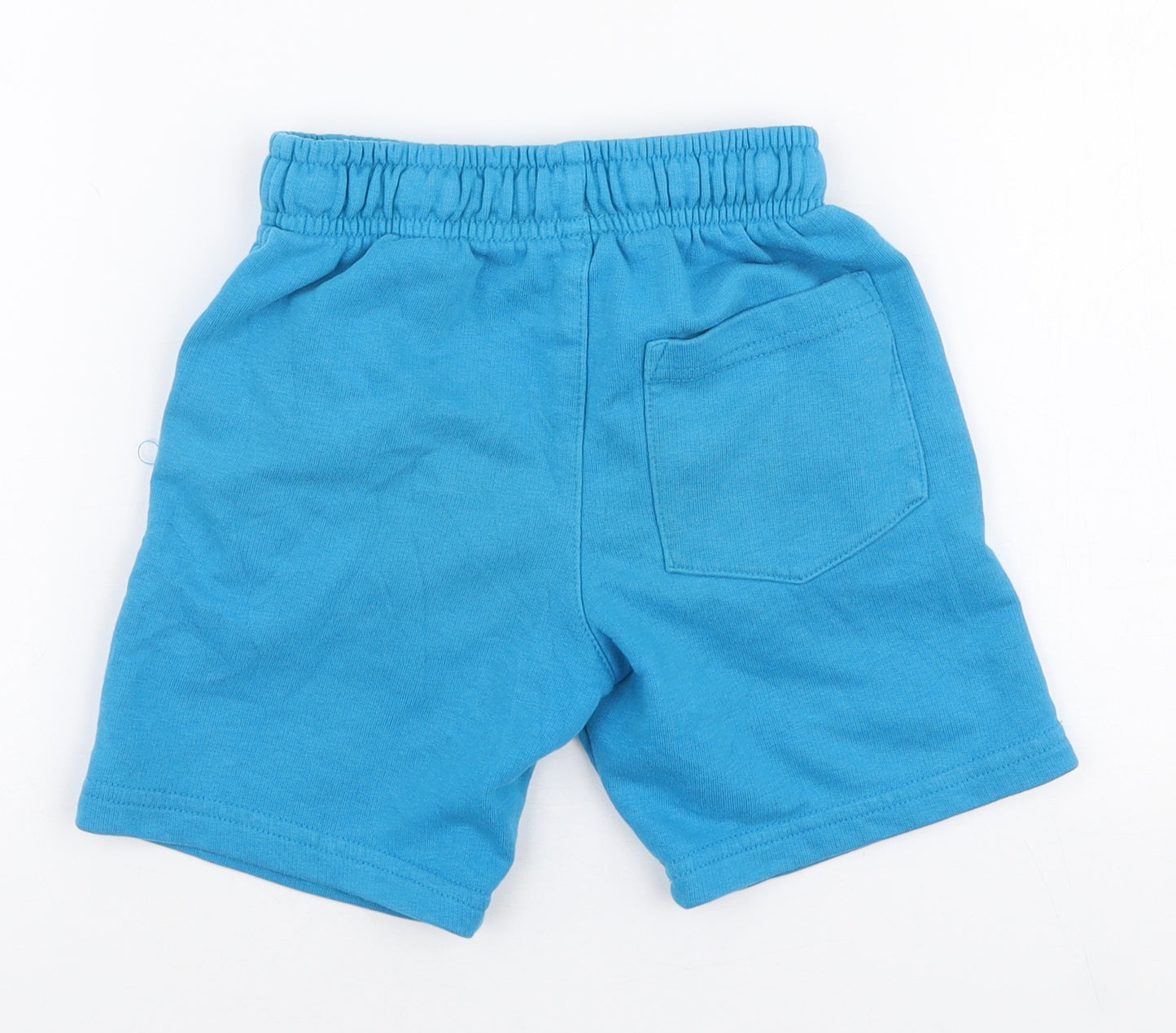 George Boys Blue  Cotton Sweat Shorts Size 5-6 Years  Regular Drawstring