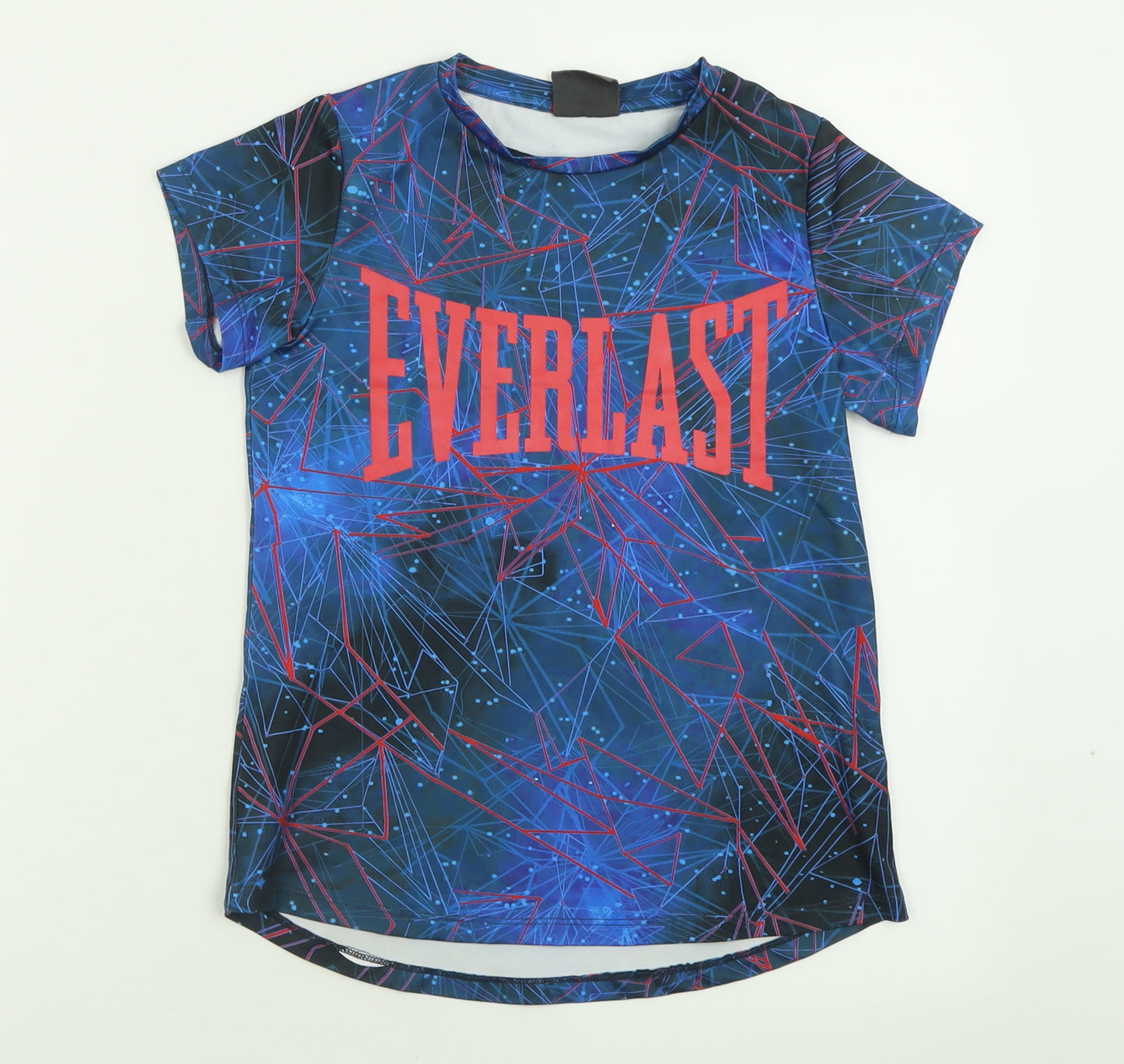 Everlast Boys Blue  Polyester Basic T-Shirt Size 9-10 Years Crew Neck Pullover
