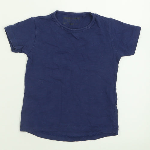 NEXT Boys Blue  Cotton Basic T-Shirt Size 2 Years Crew Neck Pullover