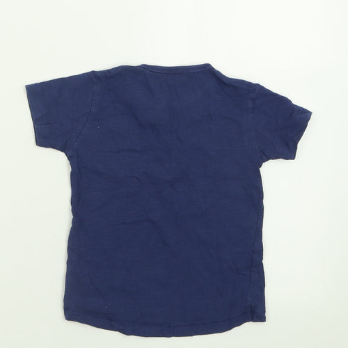 NEXT Boys Blue  Cotton Basic T-Shirt Size 2 Years Crew Neck Pullover