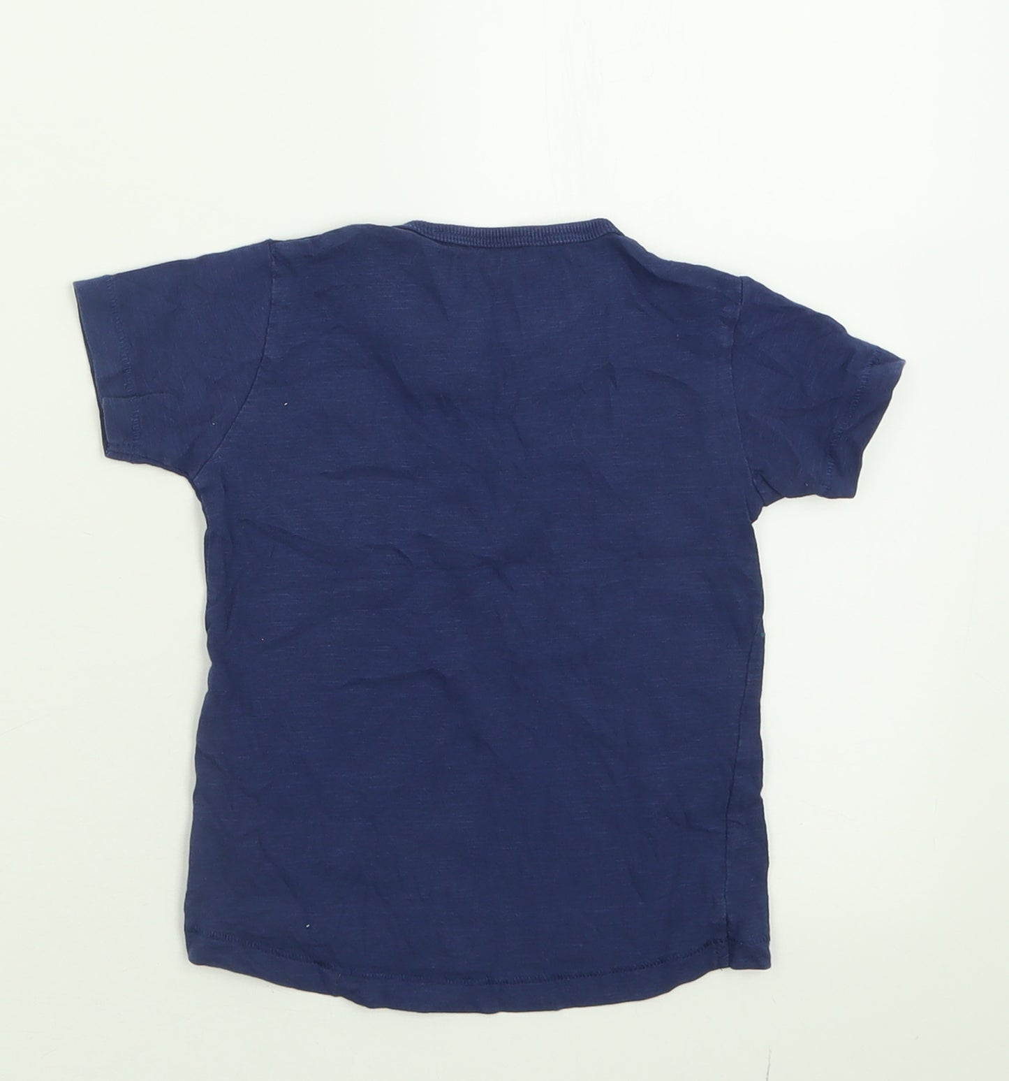 NEXT Boys Blue  Cotton Basic T-Shirt Size 2 Years Crew Neck Pullover