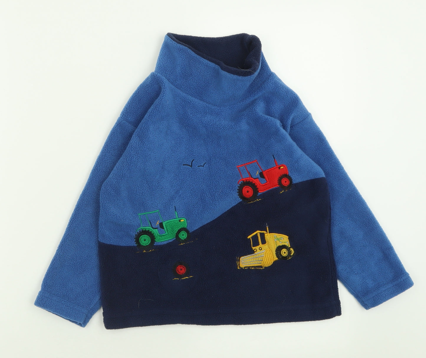 Preworn Boys Blue  Polyester Pullover Sweatshirt Size 4-5 Years  Pullover - Tractor