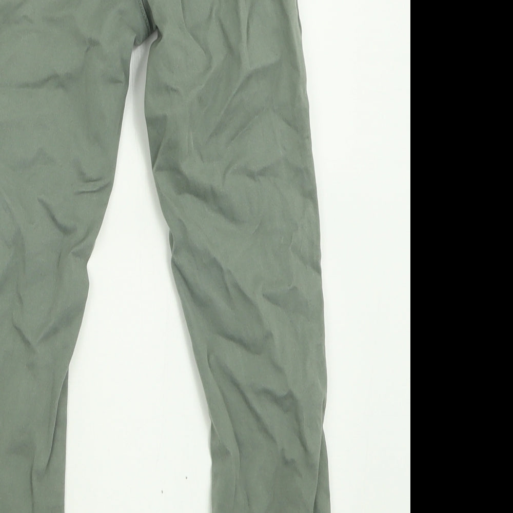 NEXT Boys Green  Cotton Capri Trousers Size 5-6 Years  Regular Button