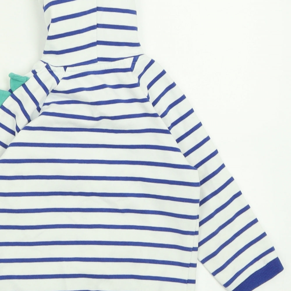Marks and Spencer Boys Blue Striped  Jacket  Size 12-18 Months   Zip