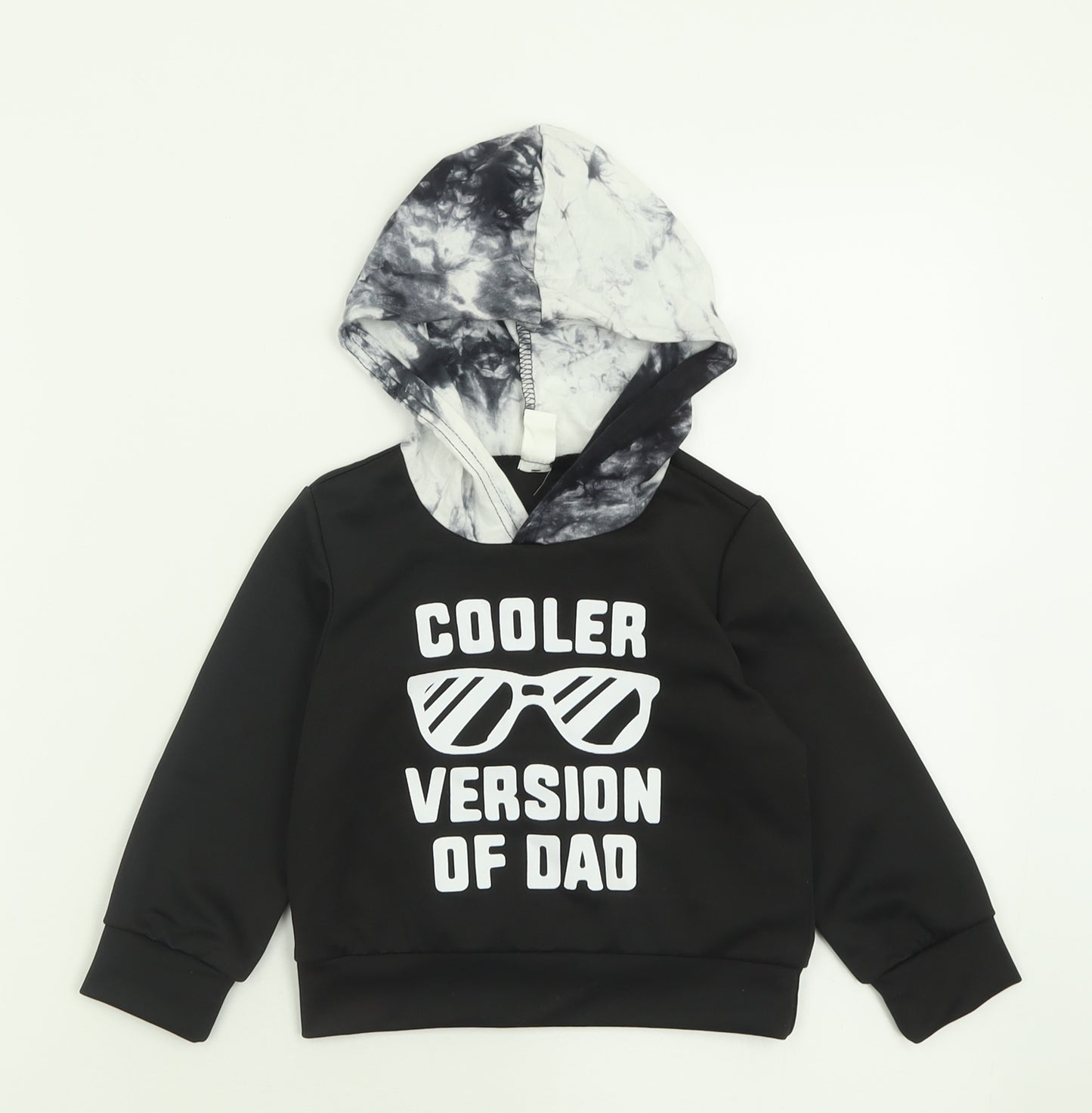 SheIn Boys Black  Polyester Pullover Hoodie Size 2 Years  Pullover - cooler version of dad