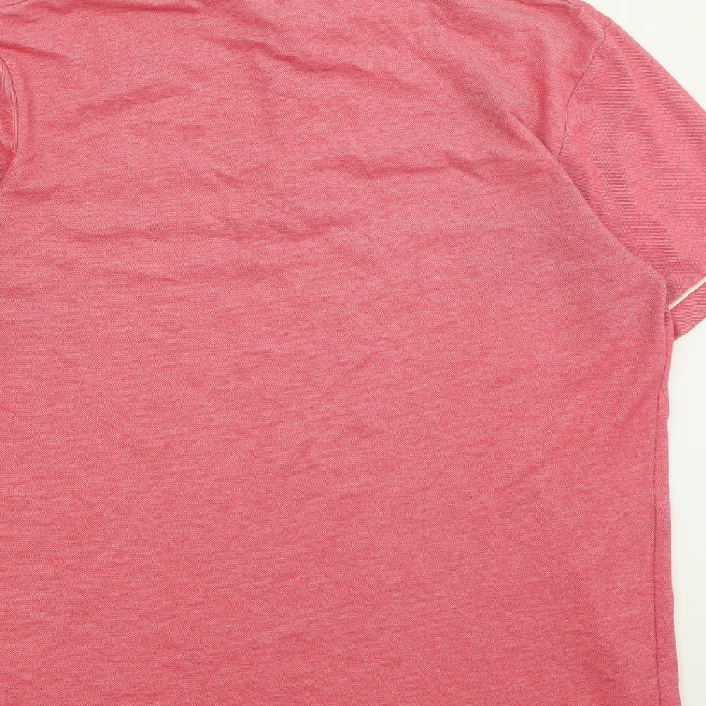 F&F Mens Pink  Cotton  Polo Size M Collared Button