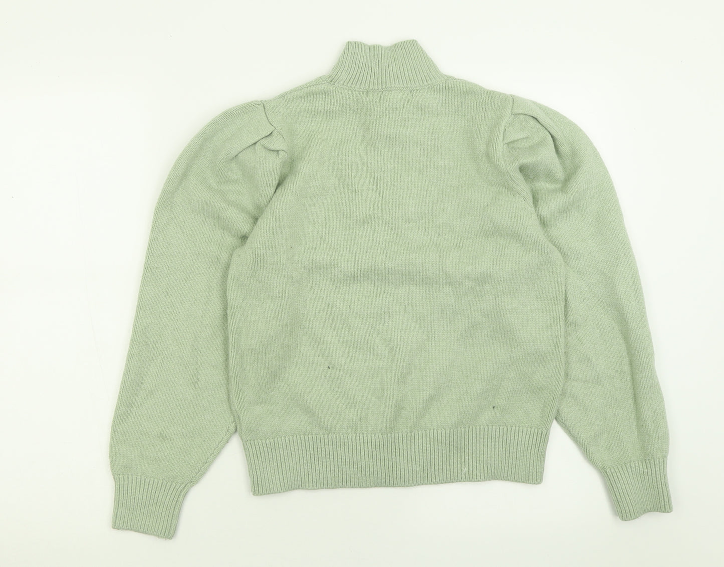 NEXT Womens Green High Neck  Acrylic Pullover Jumper Size 8