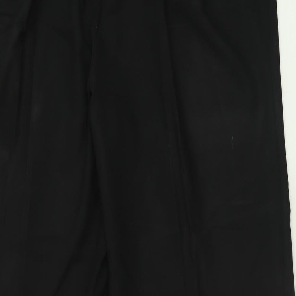 Evans Womens Black  Polyester Trousers  Size 24 L29 in Regular