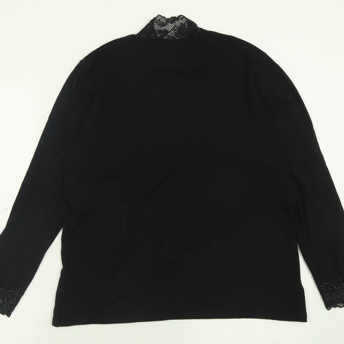 Preworn Womens Black  Cotton Pullover Sweatshirt Size XL  Pullover