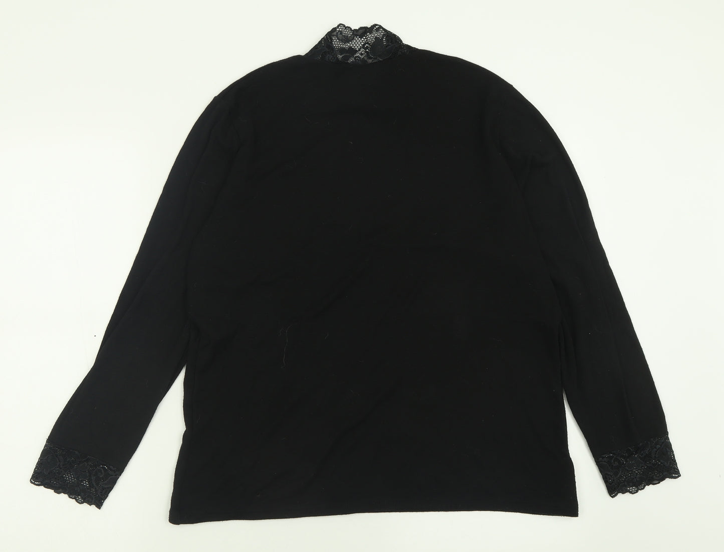 Preworn Womens Black  Cotton Pullover Sweatshirt Size XL  Pullover
