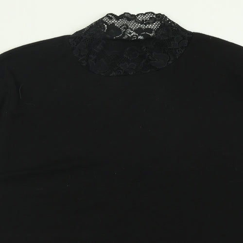 Preworn Womens Black  Cotton Pullover Sweatshirt Size XL  Pullover