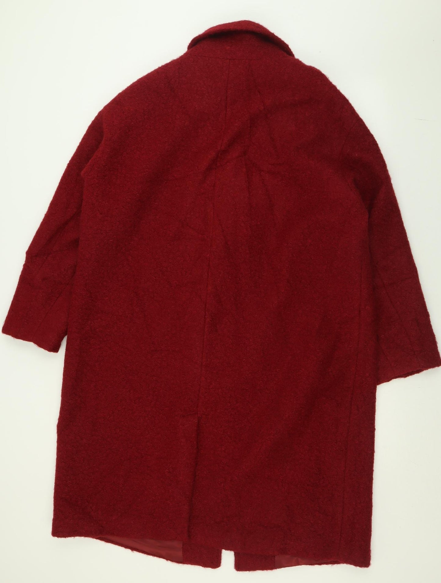 Marks and Spencer Womens Red   Overcoat Coat Size 20  Button