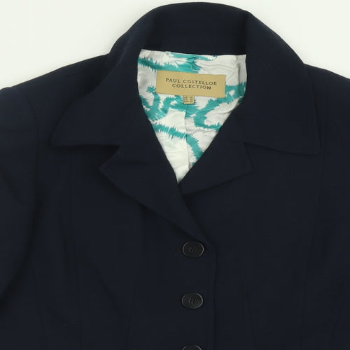 Paul Costelloe Womens Blue   Jacket  Size 14  Button