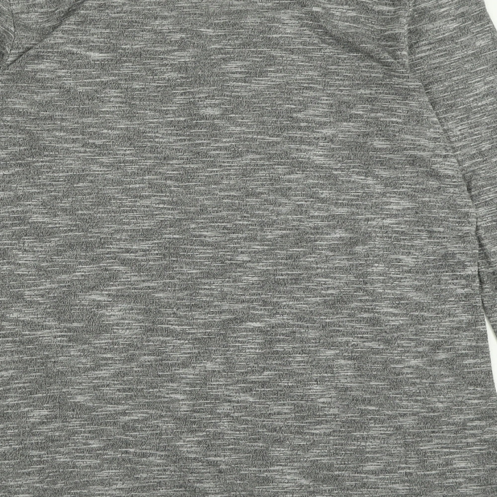 Papaya Womens Grey  Polyester Basic T-Shirt Size 16 V-Neck