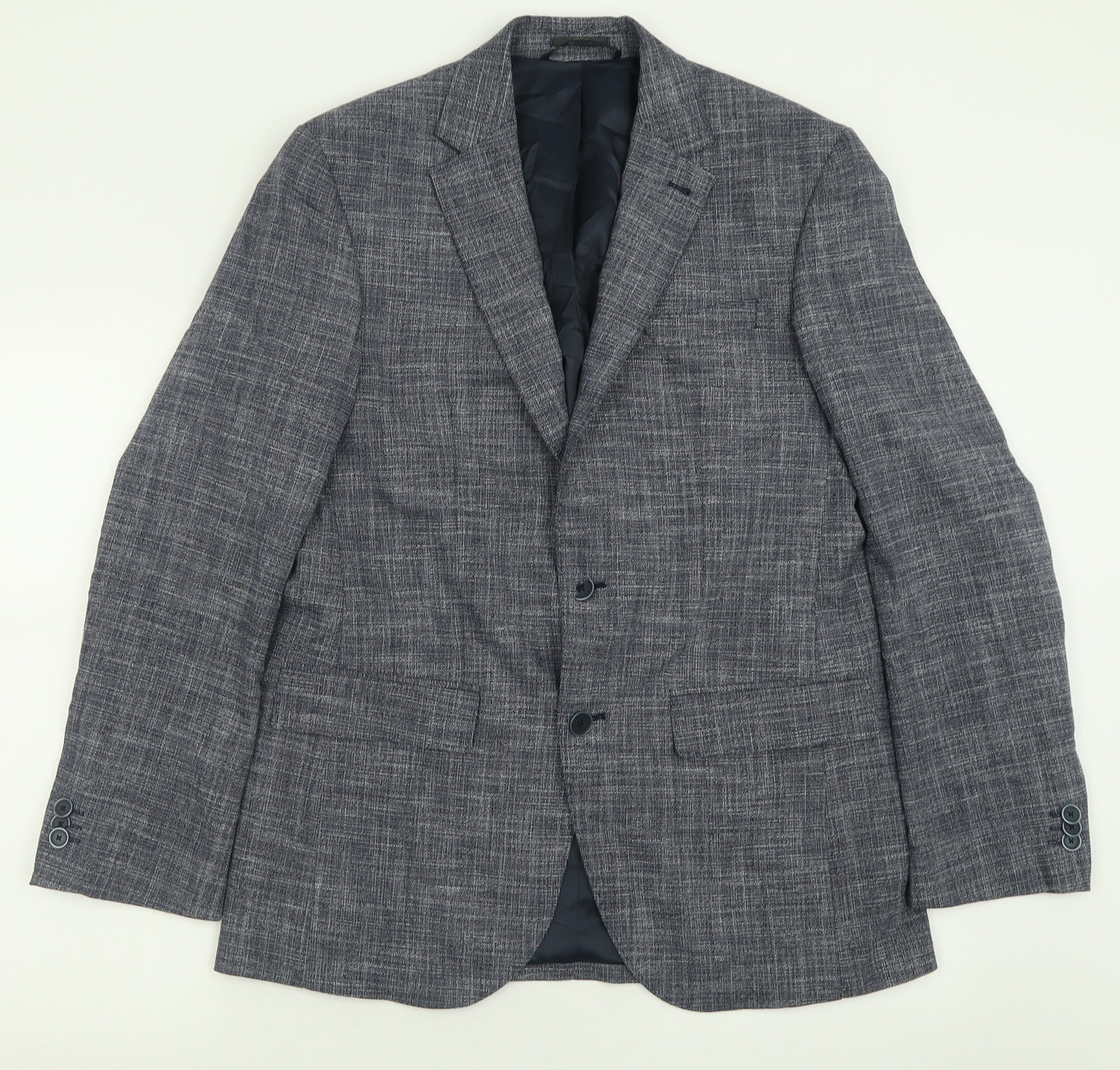 Marks and Spencer Mens Blue  Polyester Jacket Suit Jacket Size 38