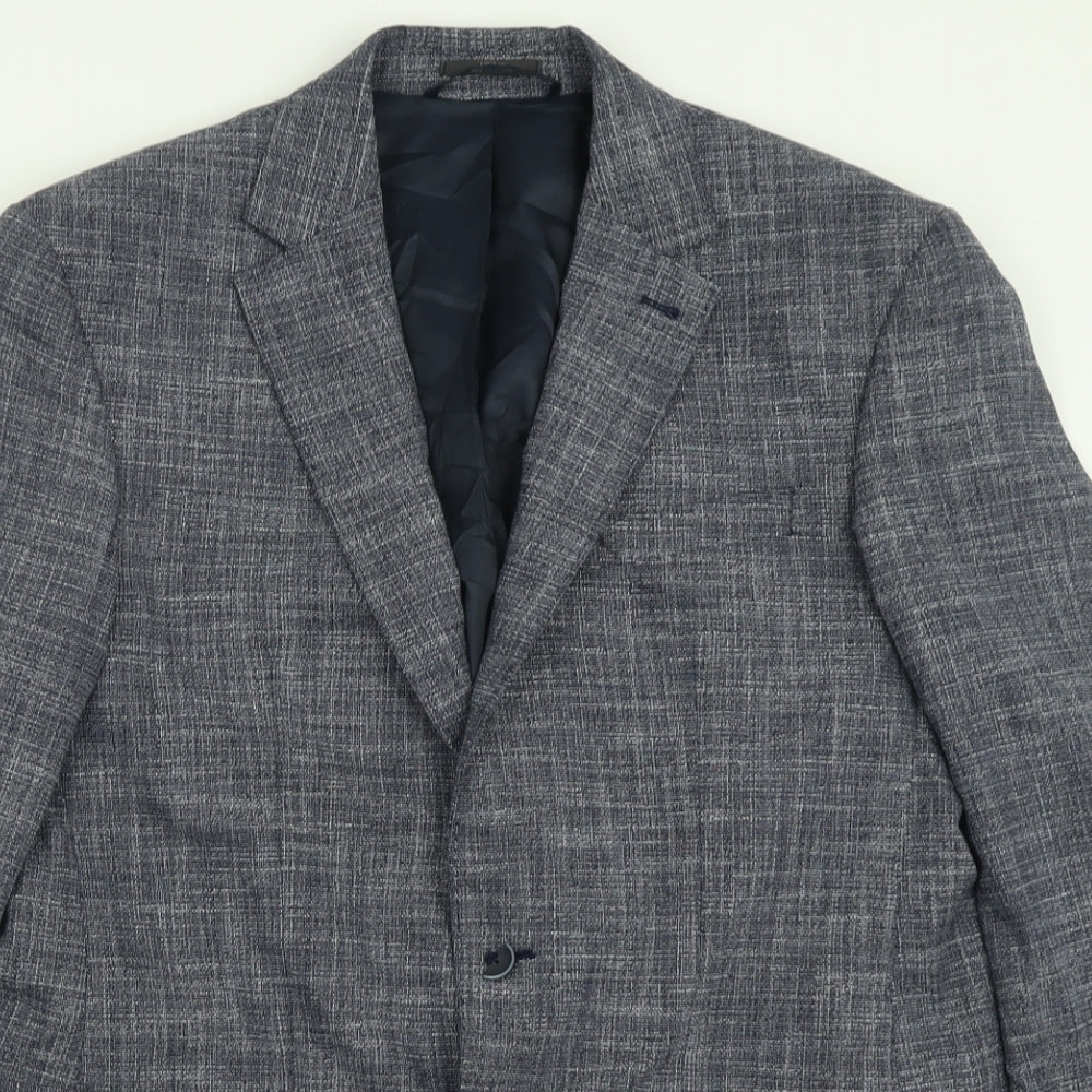 Marks and Spencer Mens Blue  Polyester Jacket Suit Jacket Size 38