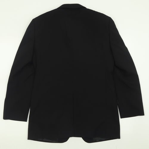 Charlton Gray Mens Black  Polyester Jacket Suit Jacket Size 36