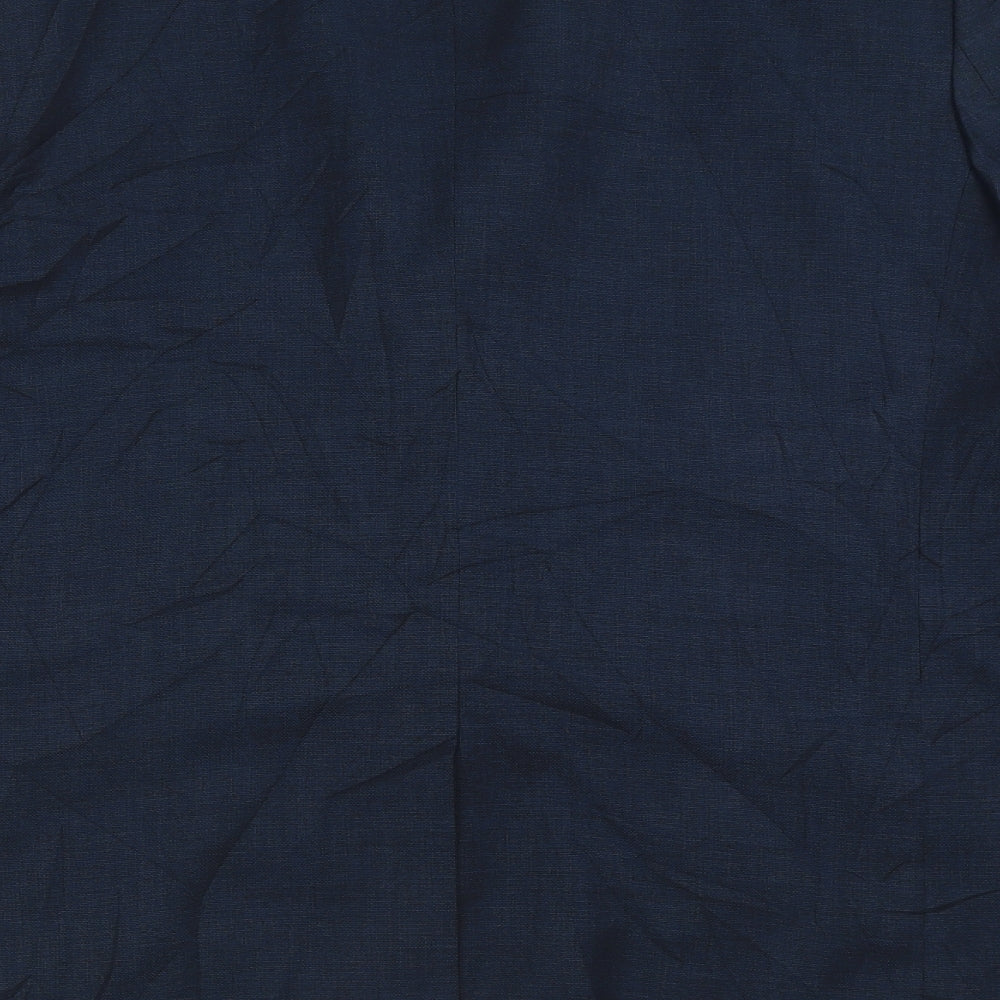 Cedar Wood State Mens Blue  Polyester Jacket Suit Jacket Size 46