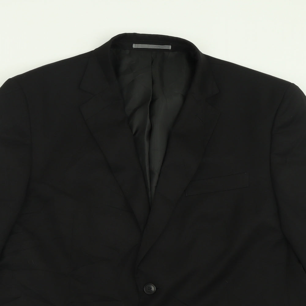 Marks and Spencer Mens Black  Polyester Jacket Suit Jacket Size 42
