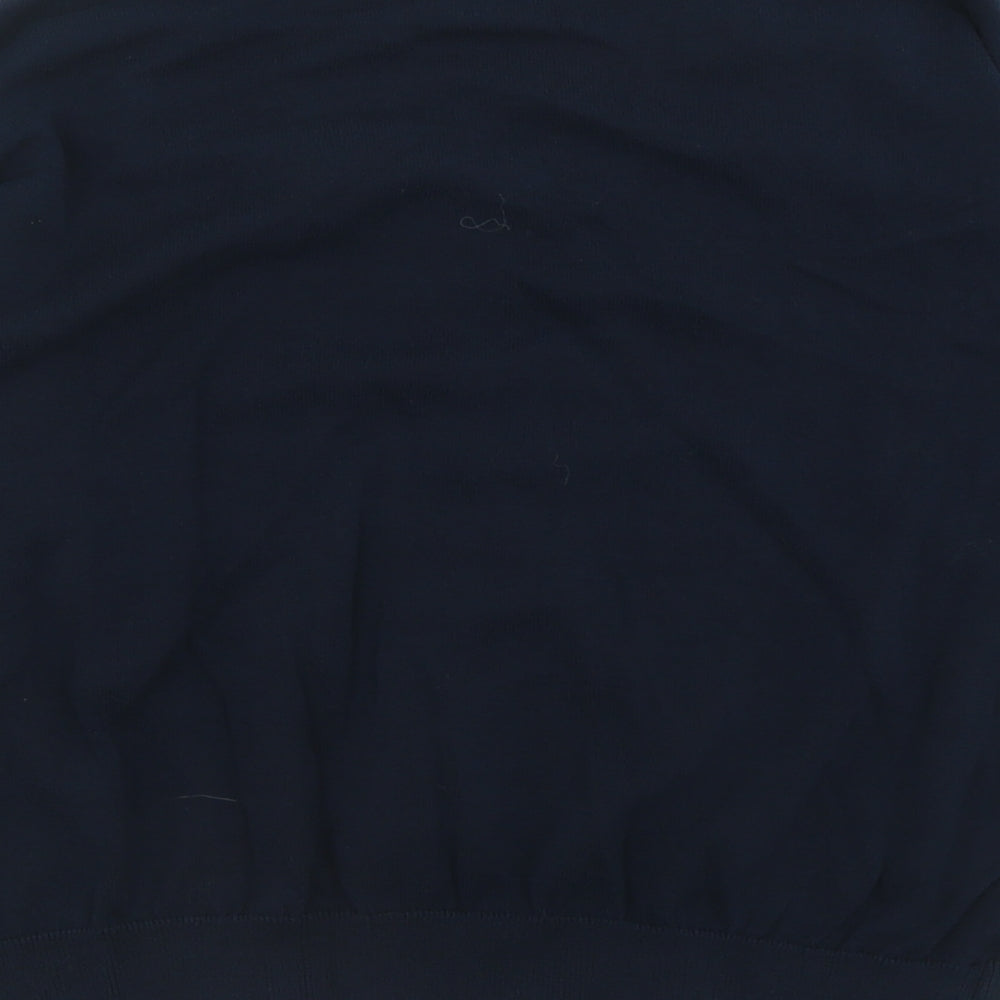 Marks and Spencer Womens Blue V-Neck  Cotton Pullover Jumper Size L
